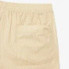 Pantaloncini in cotone a righe con stampa coccodrillo
