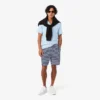 Pantaloncini in cotone a righe dalla vestibilità regolare