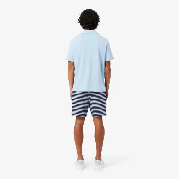 Pantaloncini in cotone a righe dalla vestibilità regolare