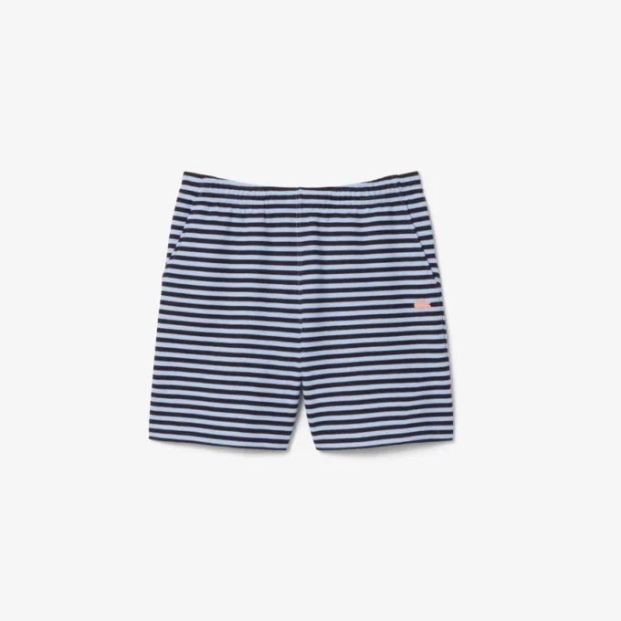 Pantaloncini in cotone a righe dalla vestibilità regolare