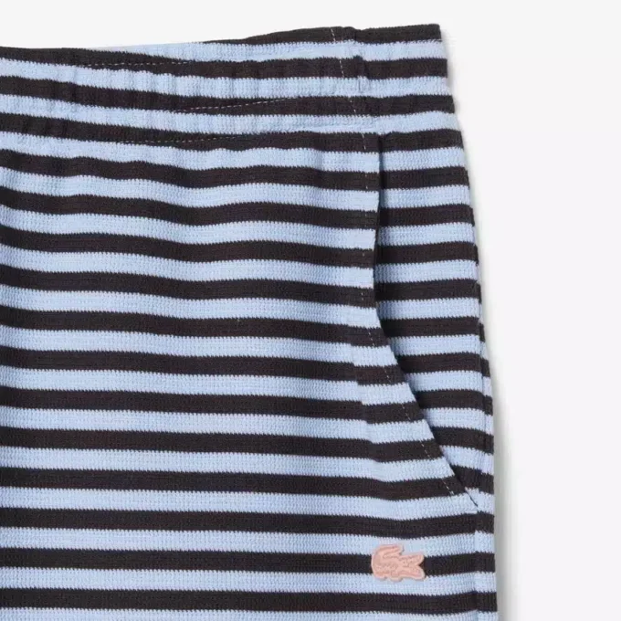 Pantaloncini in cotone a righe dalla vestibilità regolare