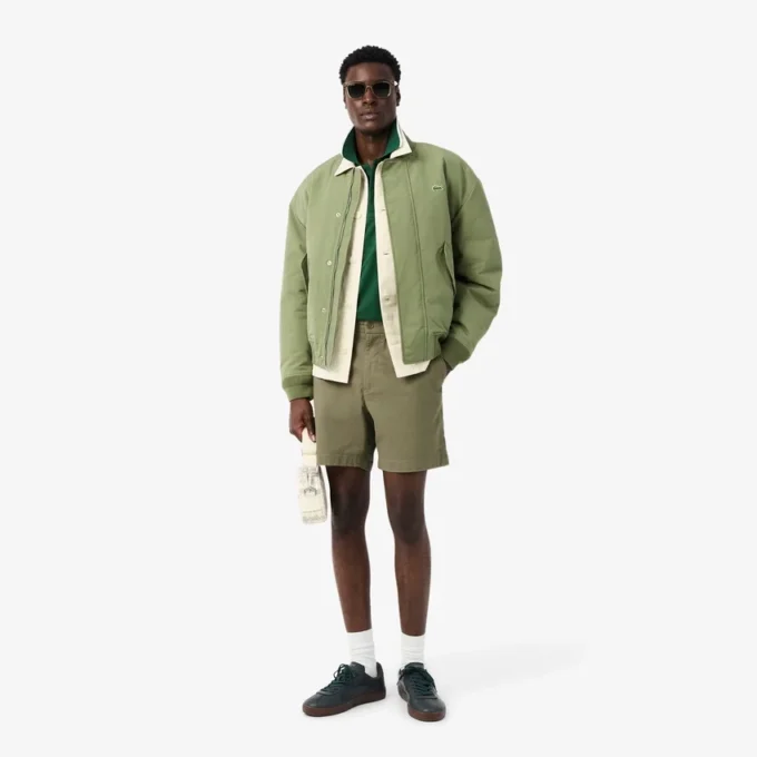 Pantaloncini in cotone elasticizzato dalla vestibilità regolare Pantaloncini in cotone elasticizzato dalla vestibilità regolare