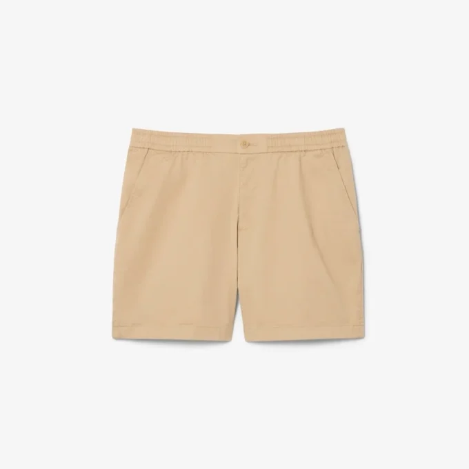 Pantaloncini in cotone elasticizzato dalla vestibilità regolare
