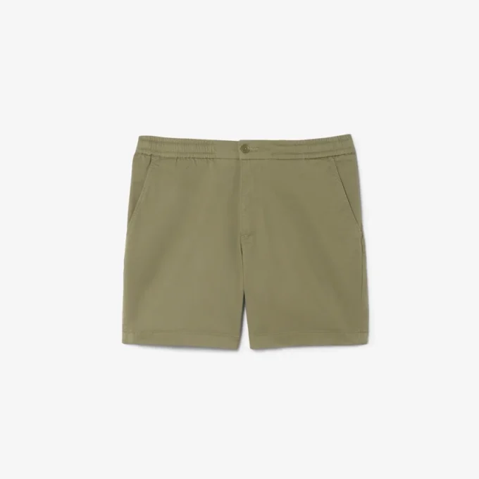 Pantaloncini in cotone elasticizzato dalla vestibilità regolare Pantaloncini in cotone elasticizzato dalla vestibilità regolare