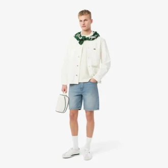 Pantaloncini in denim da uomo dal taglio dritto