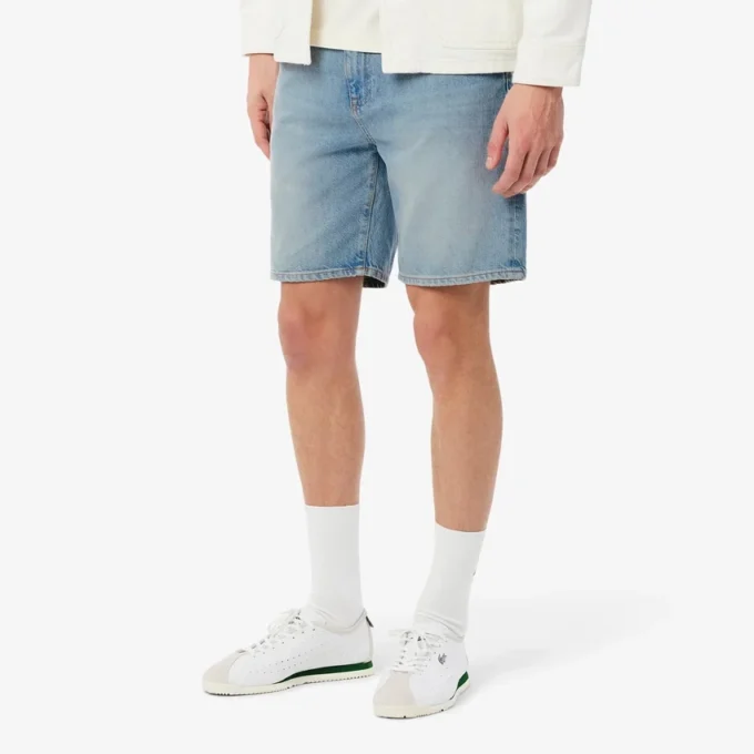 Pantaloncini in denim da uomo dal taglio dritto