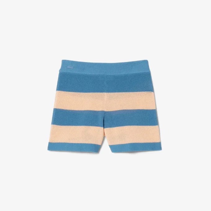 Pantaloncini in maglia a righe Pantaloncini in maglia a righe
