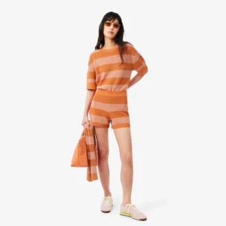 Pantaloncini in maglia a righe