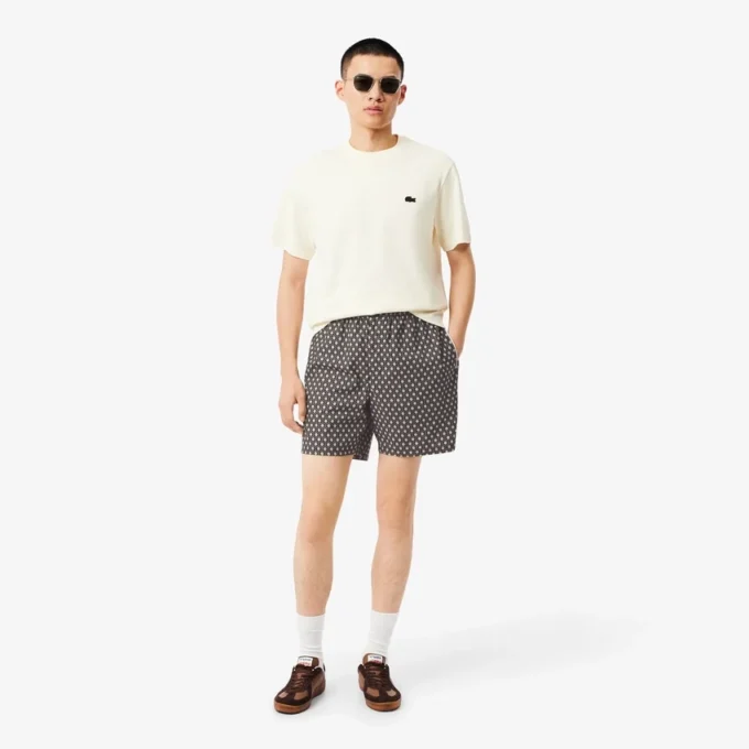 Pantaloncini in misto cotone stampati dalla vestibilità comoda Pantaloncini in misto cotone stampati dalla vestibilità comoda