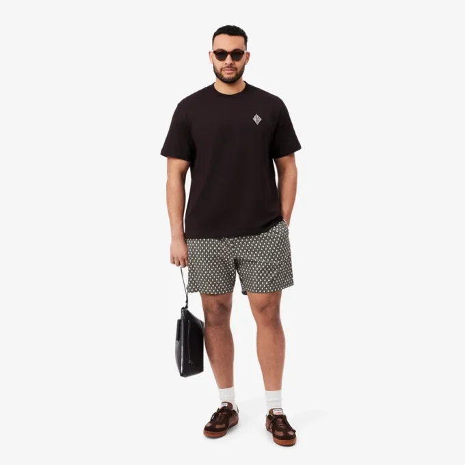 Pantaloncini in misto cotone stampati dalla vestibilità comoda Pantaloncini in misto cotone stampati dalla vestibilità comoda