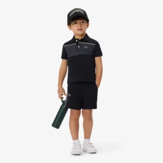 Pantaloncini in pile color block