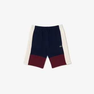 Pantaloncini in pile color block da uomo, vestibilità regolare