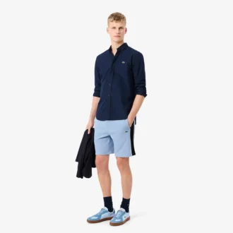 Pantaloncini in pile color block dalla vestibilità regolare