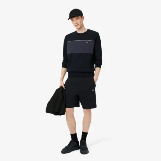 Pantaloncini in pile color block dalla vestibilità regolare
