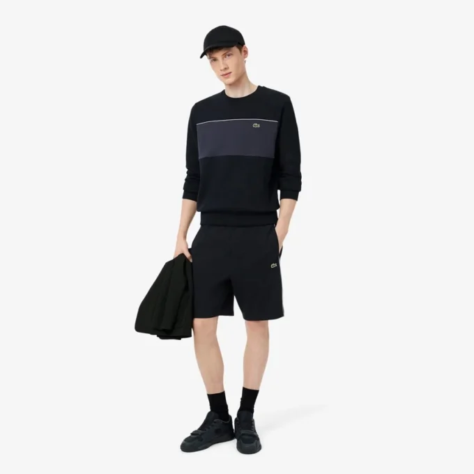 Pantaloncini in pile color block dalla vestibilità regolare