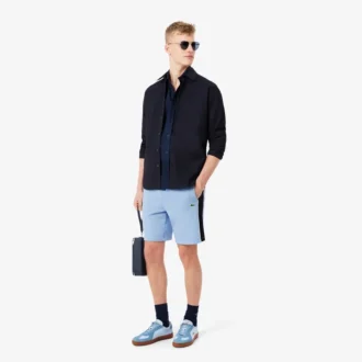 Pantaloncini in pile color block dalla vestibilità regolare