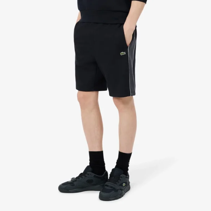Pantaloncini in pile color block dalla vestibilità regolare