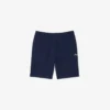 Pantaloncini in pile con strisce e logo, vestibilità regolare Pantaloncini in pile con strisce e logo, vestibilità regolare