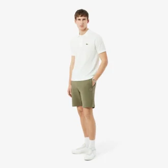 Pantaloncini in pile con striscia logo e vestibilità regolare
