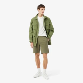 Pantaloncini in pile con striscia logo e vestibilità regolare