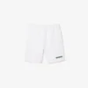Pantaloncini in pile da uomo con ricamo, vestibilità regolare Pantaloncini in pile da uomo con ricamo, vestibilità regolare