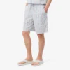 Pantaloncini in popeline di cotone a righe Pantaloncini in popeline di cotone a righe