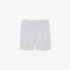 Pantaloncini in popeline di cotone a righe Pantaloncini in popeline di cotone a righe