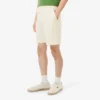 Pantaloncini in twill misto lino, vestibilità regolare