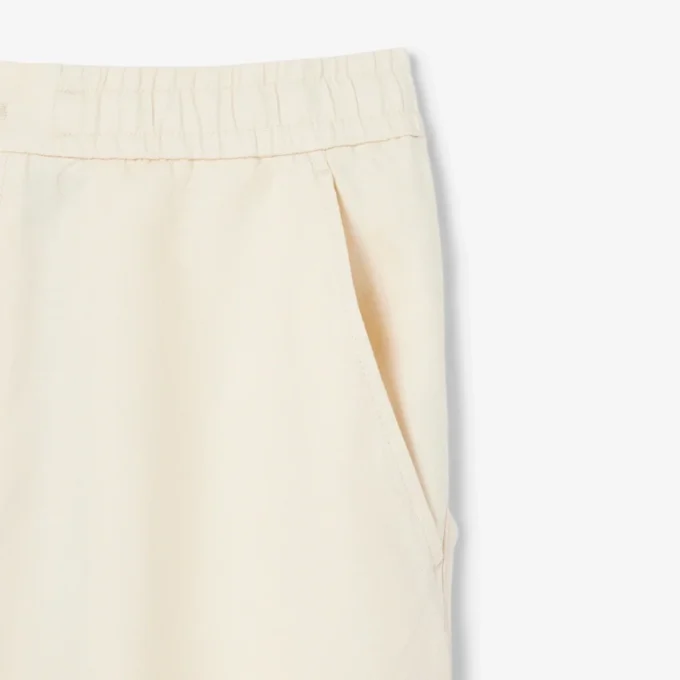 Pantaloncini in twill misto lino, vestibilità regolare