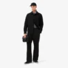 Pantaloni a pieghe in piqué da uomo dalla vestibilità ampia Pantaloni a pieghe in piqué da uomo dalla vestibilità ampia