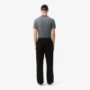 Pantaloni a pieghe in piqué da uomo dalla vestibilità ampia Pantaloni a pieghe in piqué da uomo dalla vestibilità ampia