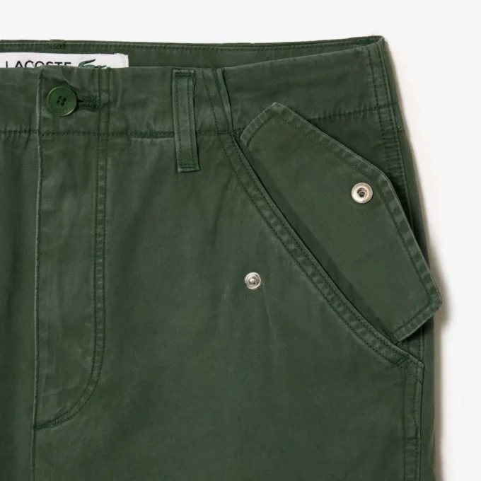Pantaloni cargo da uomo in cotone a vestibilità dritta Pantaloni cargo da uomo in cotone a vestibilità dritta