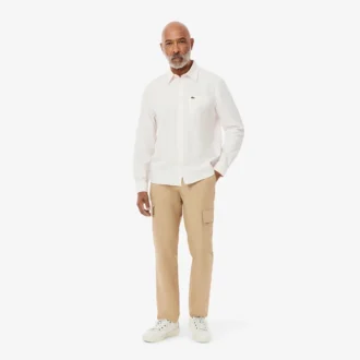 Pantaloni cargo da uomo in cotone leggero, vestibilità regolare