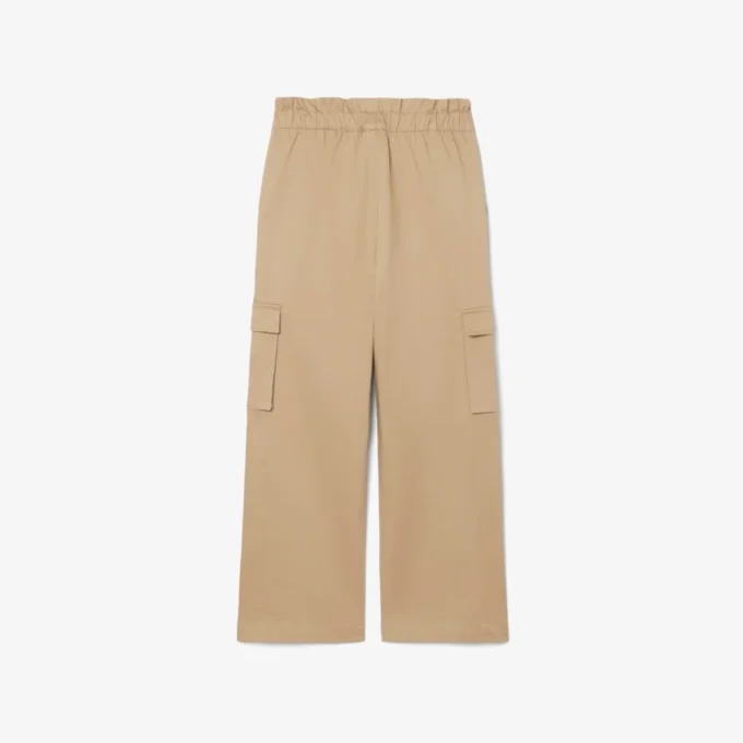 Pantaloni cargo in twill di cotone da bambina Pantaloni cargo in twill di cotone da bambina