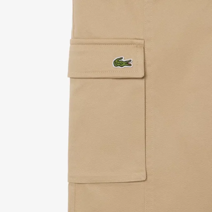 Pantaloni cargo in twill di cotone da bambina Pantaloni cargo in twill di cotone da bambina