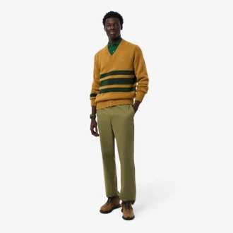 Pantaloni chino da uomo in cotone dalla vestibilità regolare