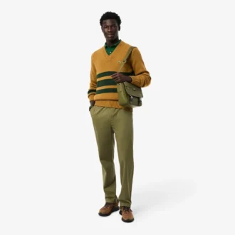Pantaloni chino da uomo in cotone dalla vestibilità regolare