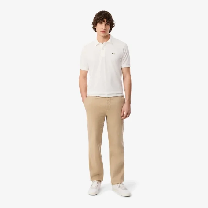 Pantaloni chino in cotone dalla vestibilità regolare Pantaloni chino in cotone dalla vestibilità regolare