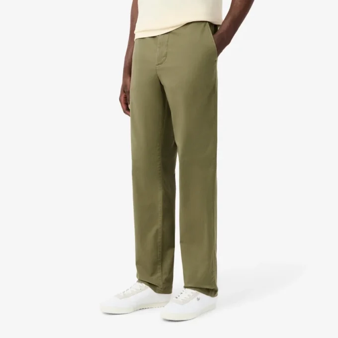 Pantaloni chino in cotone dalla vestibilità regolare Pantaloni chino in cotone dalla vestibilità regolare