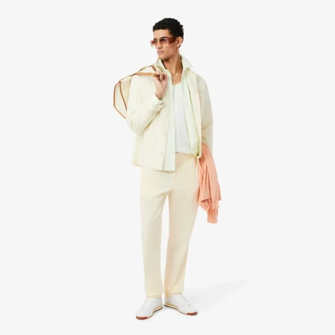Pantaloni chino in twill di cotone a vestibilità regolare Pantaloni chino in twill di cotone a vestibilità regolare