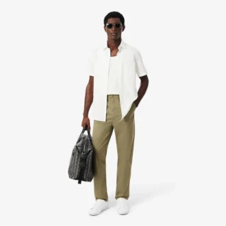 Pantaloni chino in twill di cotone dalla vestibilità regolare