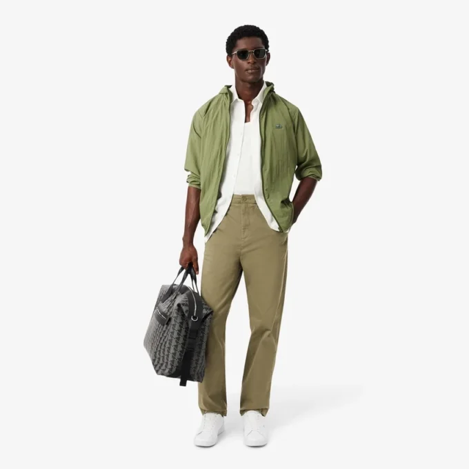 Pantaloni chino in twill di cotone dalla vestibilità regolare