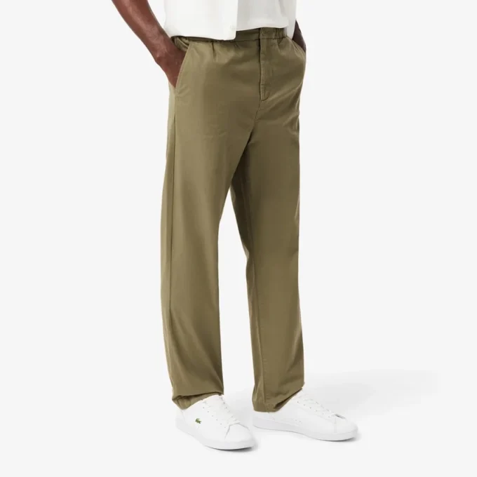 Pantaloni chino in twill di cotone dalla vestibilità regolare