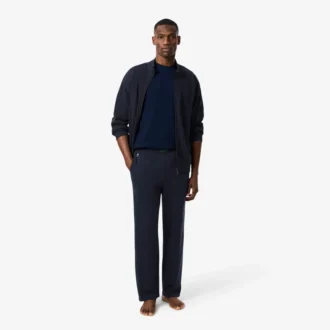 Pantaloni da casa in cotone a nido d’ape da uomo