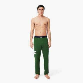Pantaloni da casa in pile stampato da uomo