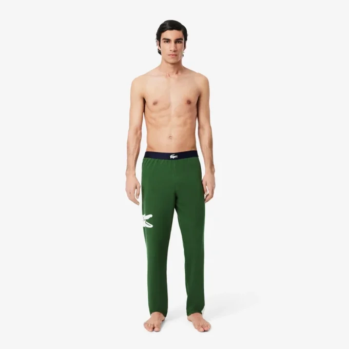 Pantaloni da casa in pile stampato da uomo Pantaloni da casa in pile stampato da uomo