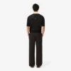 Pantaloni da completo in cotone a righe con vestibilità dritta Pantaloni da completo in cotone a righe con vestibilità dritta