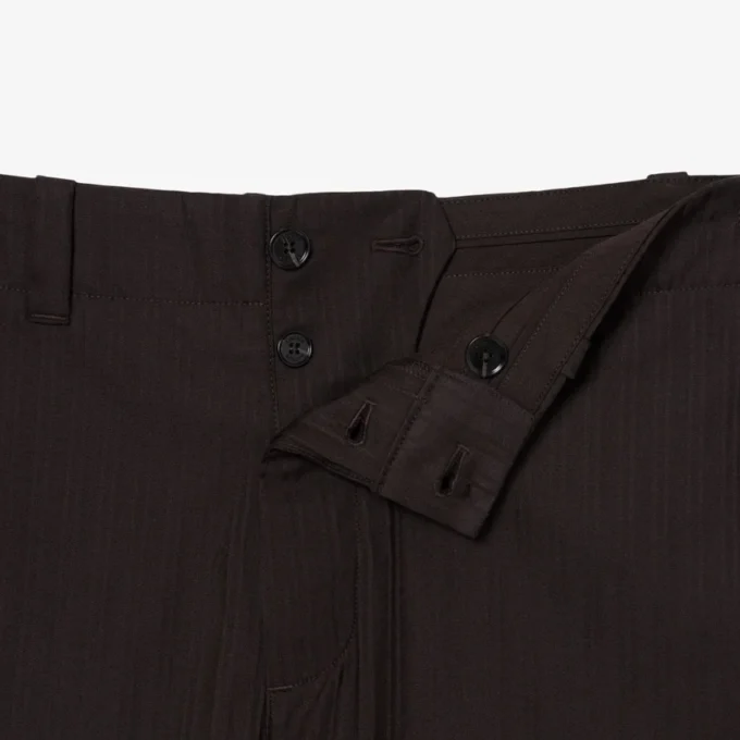 Pantaloni da completo in cotone a righe con vestibilità dritta Pantaloni da completo in cotone a righe con vestibilità dritta