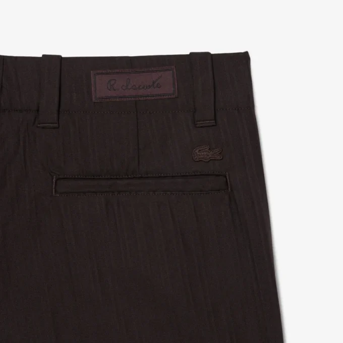 Pantaloni da completo in cotone a righe con vestibilità dritta Pantaloni da completo in cotone a righe con vestibilità dritta