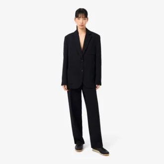 Pantaloni da completo oversize in piqué fluido Pantaloni da completo oversize in piqué fluido